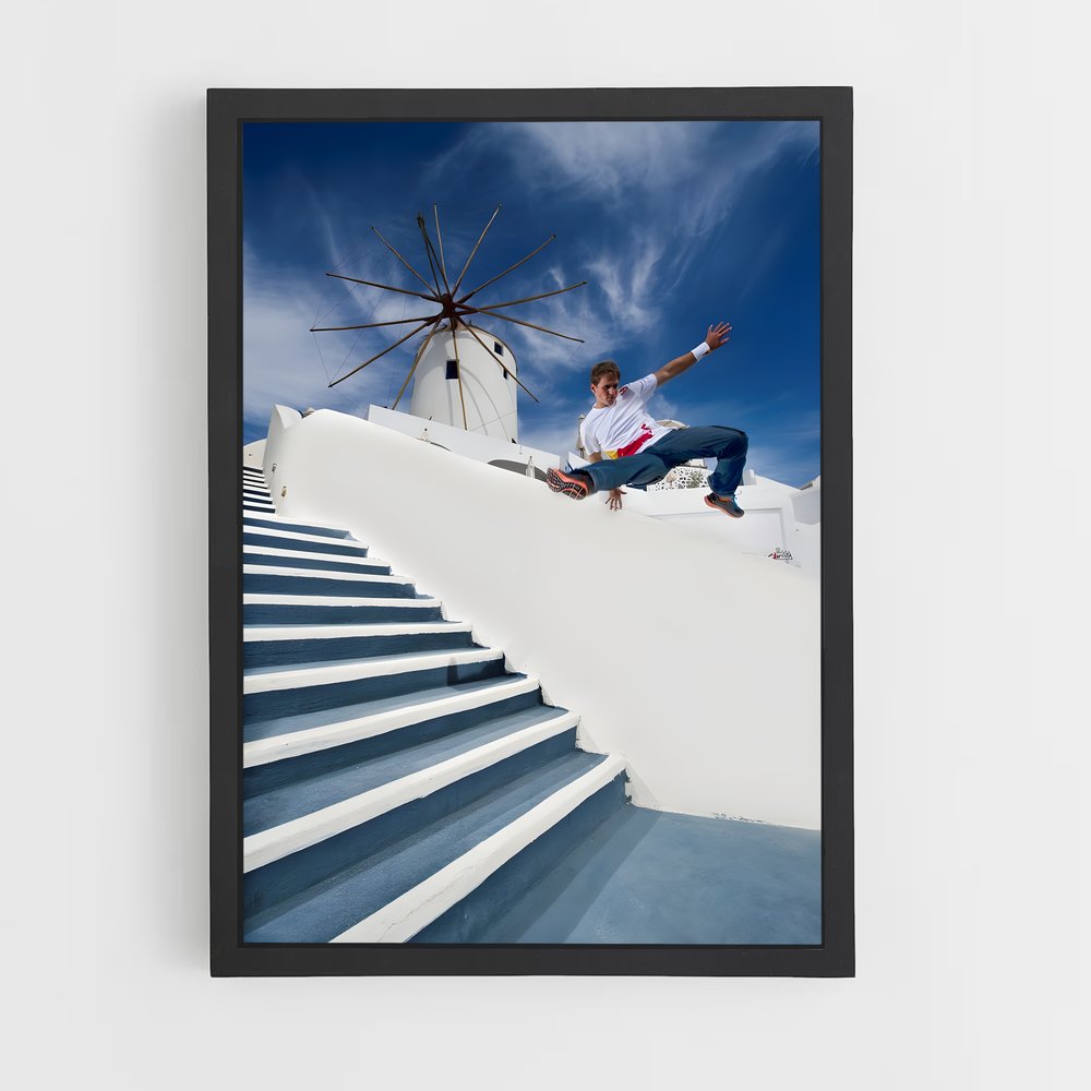 Poster L'Homme du Moulin – affiche Parkour et freerun (vue 2)